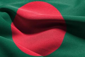 3d ilustração fechar-se bandeira do Bangladesh foto