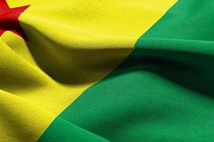 A bandeira da ilustração 3d do acre é um estado do brasil. acenando no foto