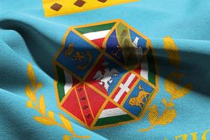 3d ilustração bandeira do Lazio é uma região do Itália. acenando em º foto