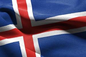 3d ilustração fechar-se bandeira do Islândia foto