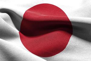 3d ilustração fechar-se bandeira do Japão foto