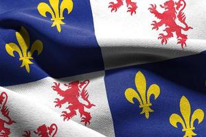 3d ilustração bandeira do picardia é uma região do França. acenando em foto