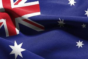 3d ilustração fechar-se bandeira do Austrália foto