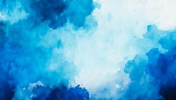 azul tom aguarela pintado sobreposição em pintura papel fundo, generativo ai foto