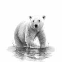 polar Urso ilustração ai gerado foto