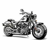 Harley Davidson Preto e branco ai gerado foto