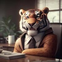 tigre ilustração ai gerado foto