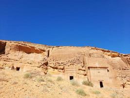 lindo dia Visão do al hegra, senhora Saleh arqueológico local dentro al ula, saudita arábia. foto