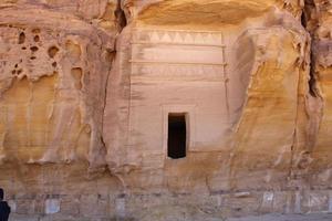 lindo dia Visão do al hegra, senhora Saleh arqueológico local dentro al ula, saudita arábia. foto