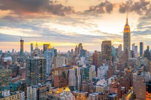 Manhattan cidade Horizonte paisagem urbana do Novo Iorque a partir de topo Visão foto