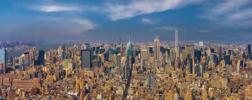 Manhattan cidade Horizonte paisagem urbana do Novo Iorque a partir de topo Visão foto