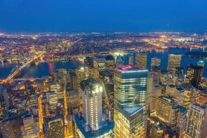 Manhattan cidade Horizonte paisagem urbana do Novo Iorque a partir de topo Visão foto
