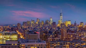 Manhattan cidade Horizonte paisagem urbana do Novo Iorque a partir de topo Visão foto