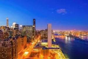 Manhattan cidade Horizonte paisagem urbana do Novo Iorque a partir de topo Visão foto