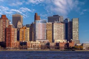 Manhattan cidade Horizonte paisagem urbana do Novo Iorque a partir de Novo jérsei foto