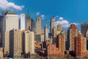 Manhattan cidade Horizonte paisagem urbana do Novo Iorque a partir de Novo jérsei foto