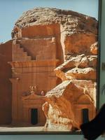 lindo dia Visão do al hegra, senhora Saleh arqueológico local dentro al ula, saudita arábia. foto