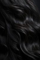 lindo Preto cabelo fundo, criada com generativo ai foto