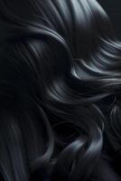 lindo Preto cabelo fundo, criada com generativo ai foto