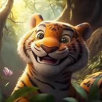 tigre ilustração ai gerado foto