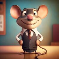 rato homem de negocios ilustração ai gerado foto