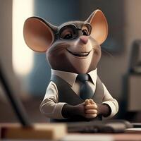 rato homem de negocios ilustração ai gerado foto