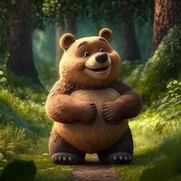 Urso ilustração ai gerado foto