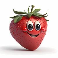 fruta feliz personagem fofa ai gerado foto