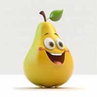 fruta feliz personagem fofa ai gerado foto