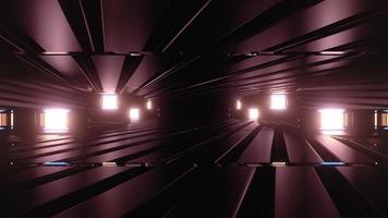 Ilustração 3D do túnel escuro geométrico foto