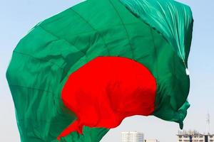 Bangladeshi bandeira acenando foto