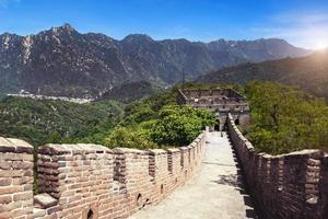 a ótimo parede do China -7 maravilha do a mundo. foto