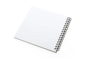 caderno em branco isolado foto