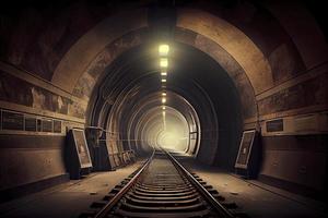 3d render do subterrâneo túnel foto