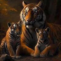 tigre animal ilustração ai gerado foto