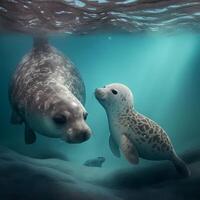 foca ilustração ai gerado foto