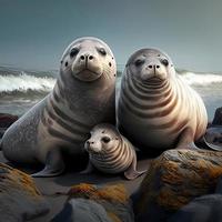 foca ilustração ai gerado foto