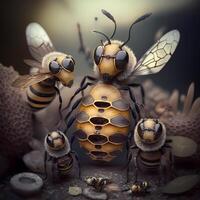 querida abelha ilustração ai gerado foto