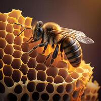 querida abelha ilustração ai gerado foto