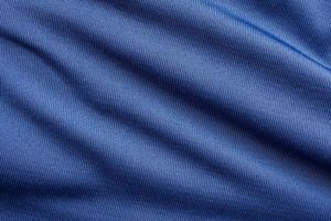 azul Esportes roupas tecido futebol camisa jérsei textura foto