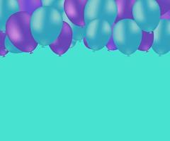 lindo turquesa fundo com turquesa e roxa vôo balões. fundo com espaço para texto foto