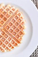 fresco cozido waffle foto