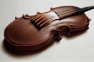 ilustração violino fez do chocolate foto