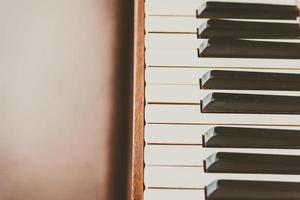 velhas teclas de piano vintage