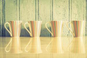 xícaras de café coloridas foto