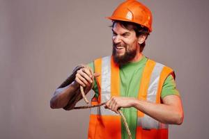 homem construção Formato engenheiro trabalhos profissional estilo de vida foto