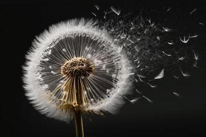 dente de leão flor. ilustração generativo ai foto