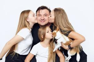 família fotografia amor amizade alegria cachorro estúdio foto