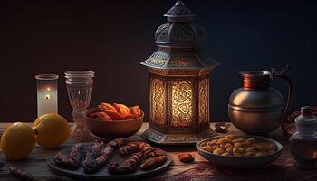 Ramadã islamismo feriado religião ilustração, generativo ai foto