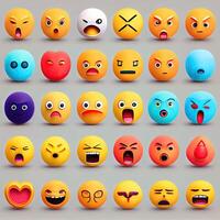 estranho emoji conjunto generativo ai foto